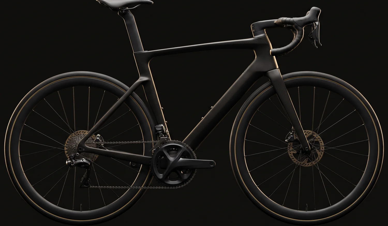 Carbon road bike, component overview